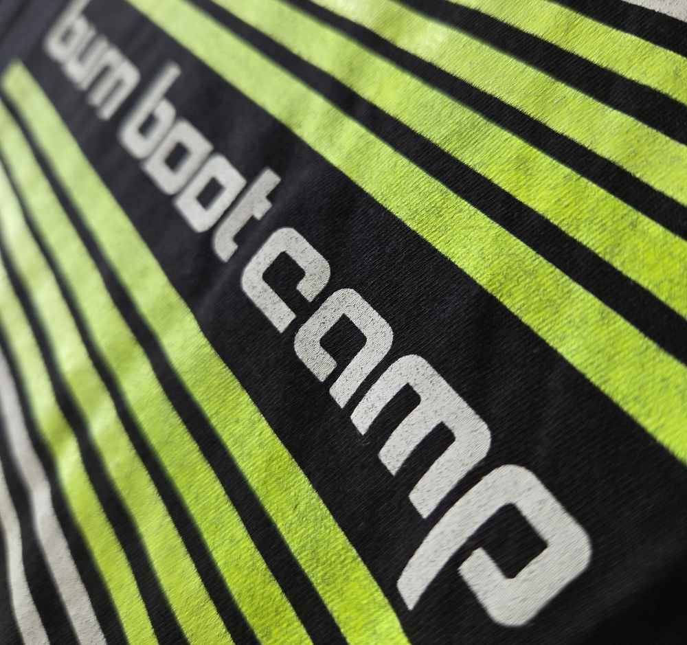 Burn Boot Lime Green & Black Striped Tank Top